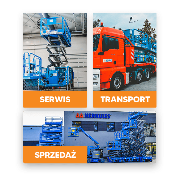 serwis transport sprzedaż podnośników koszowych