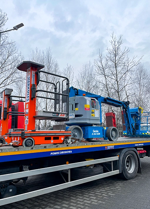 transport podnośników koszowych do 150km