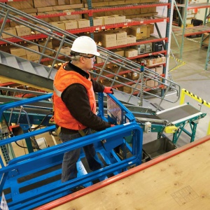 genie gs 4047 z operatorem w koszu