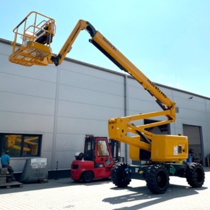 haulotte ha20 rtj pro z uniesionym koszem